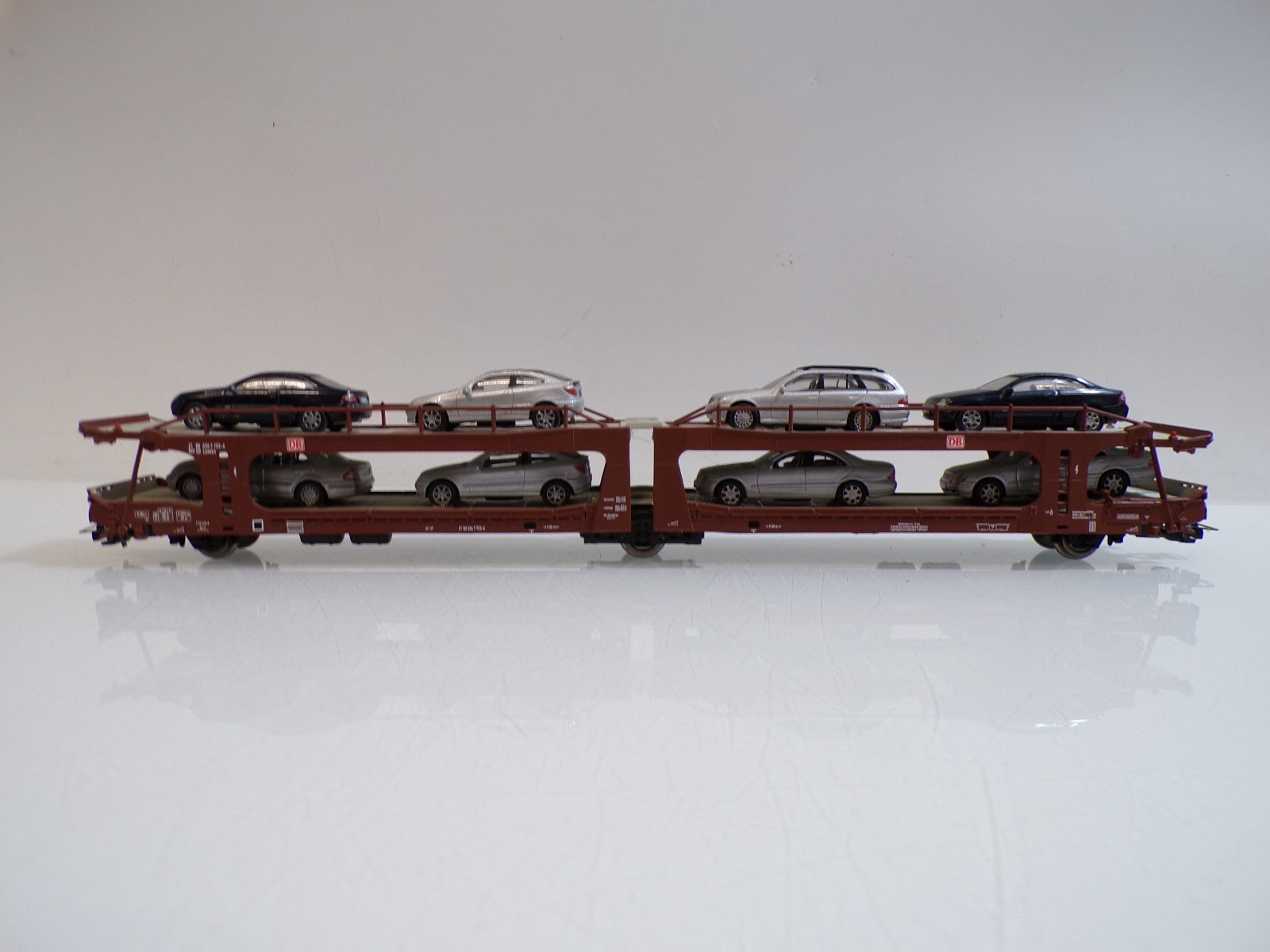 Märklin H0 4712 Autotransportwagen mit PKW´s der DB in OVP BH1851 – Bild 3