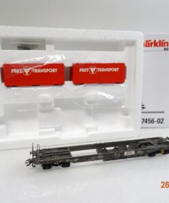 Märklin H0 47456-02 Taschenwagen HUPAC mit BDF Wechselbrücken in OVP LE8985