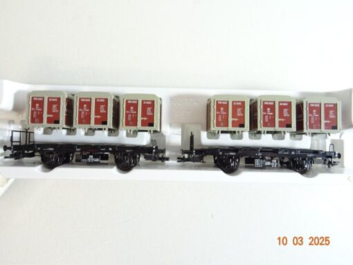Märklin H0 48940 Behältertragwagen Von Haus zu Haus 2.tlg. der DB in OVP PR6485 – Bild 3