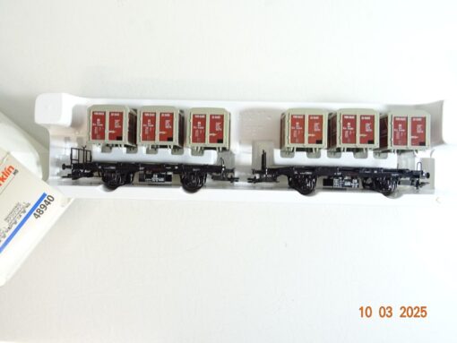 Märklin H0 48940 Behältertragwagen Von Haus zu Haus 2.tlg. der DB in OVP PR6485