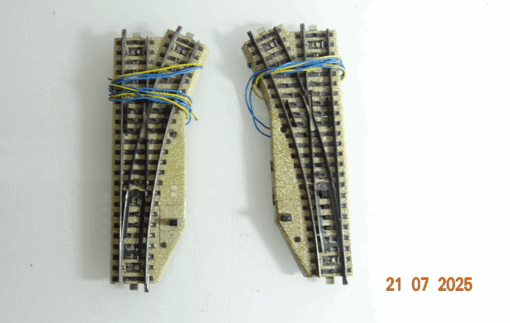 Märklin H0 5202 M-Gleis elektrisches Weichenpaar siehe Foto CK9797 o.