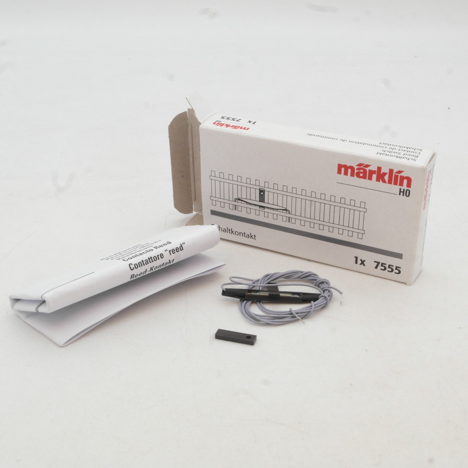 Märklin H0 7555 Schaltkontakt Reed Switch für K + M Gleis in OVP RG2406