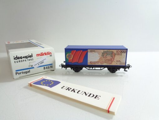Märklin H0 84576 AC Güterwagen Portugal Europa 1993 in OVP F1063