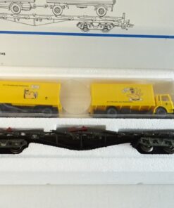 Märklin H0 84668 Flachwagen mit Post-Koffer-Lastzug in OVP PR8839