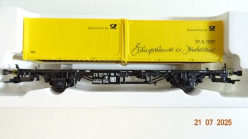 Märklin H0 94020 Containertragwagen mit 2 Post Container der DB in OVP PR9169 – Bild 3