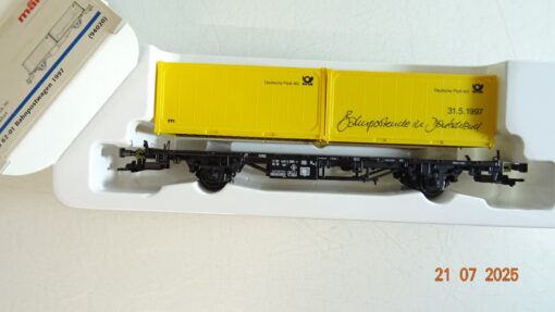 Märklin H0 94020 Containertragwagen mit 2 Post Container der DB in OVP PR9169