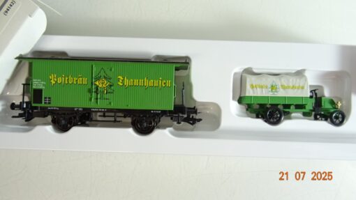 Märklin H0 94142 gedeckter Güterwagen Postbräu Thannhausen in OVP PR9141 – Bild 3