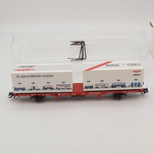Märklin H0 94339 Flachwagen mit Containerder DB in OVP RI4256