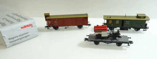 Märklin H0 Konvolut 2x Gepäckwagen Würrmb.& Anhänger siehe Fotos in EVP AR7057