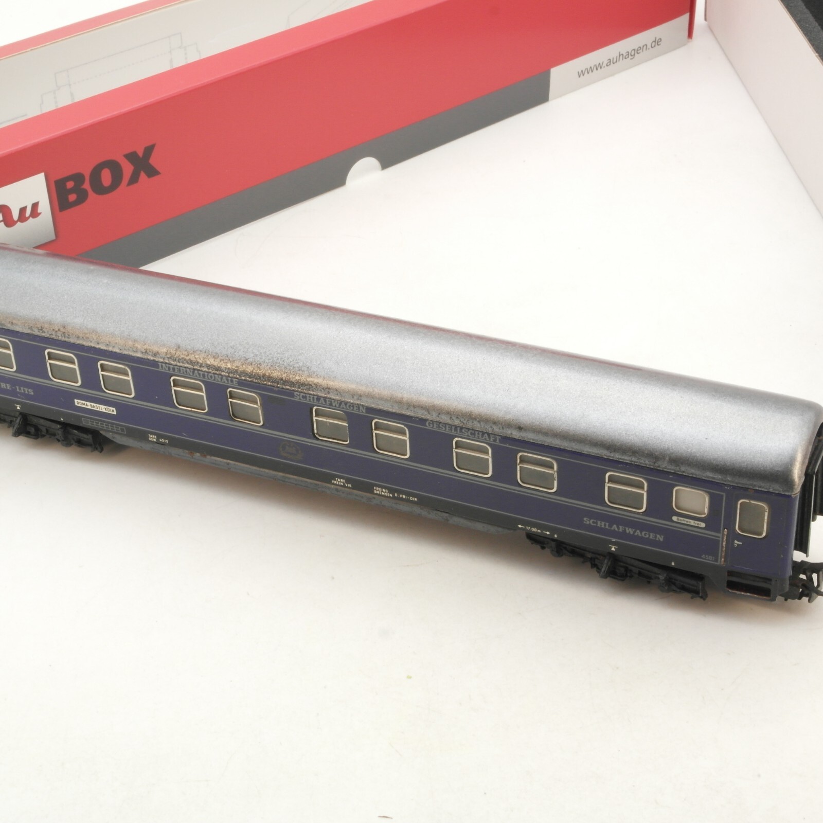 Märklin H0 Schlafwagen 4581 Roma-Basel-Köln der CIWL Blech in Au Box RG5150 – Bild 5