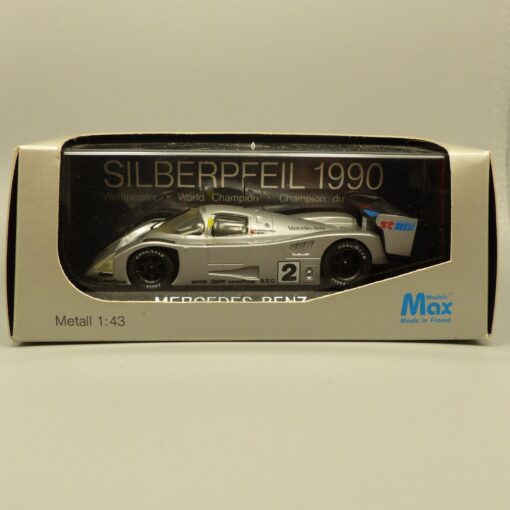 Max Models 1:43 11100 Mercedes Benz C-11 Nr. 2 Silberpfeil 1990 in OVP EX3581 – Bild 4