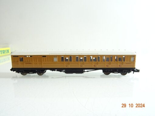 Minitrix N 13013 Teak-Personenwagen 3.Kl./Gepäckabt. LNER der BR in OVP PR3605 – Bild 3