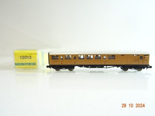 Minitrix N 13013 Teak-Personenwagen 3.Kl./Gepäckabt. LNER der BR in OVP PR3605