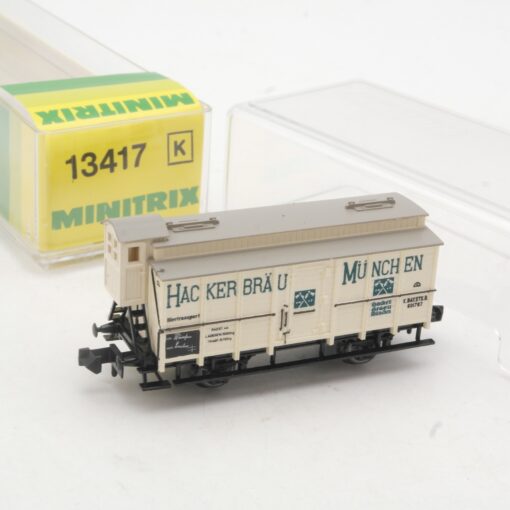 Minitrix N 13417 Bierwagen Hacker Bräu München in OVP RR3918