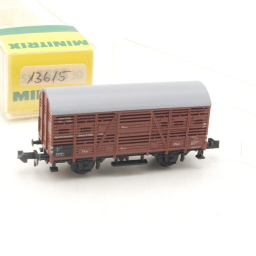 Minitrix N 13615 Viehverschlagwagen der DRG in EVP RR3565 – Bild 3