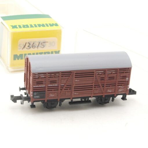 Minitrix N 13615 Viehverschlagwagen der DRG in EVP RR3565
