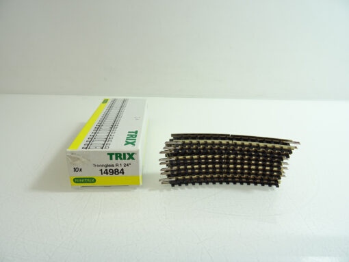 Minitrix N 14984 Trenngleis R1 24° 9 Stück Neu in OVP CK1989