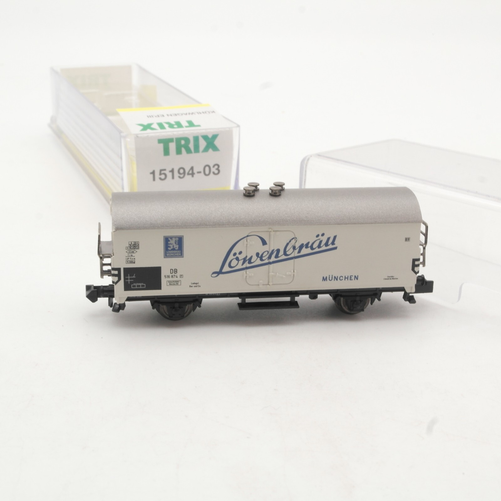Minitrix N 15194-03 Kühlwagen Bierwagen Löwenbräu der DB in OVP QR7887 – Bild 3