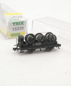 Minitrix N 15335 Flachwagen mit Radsatzladung in OVP RR5347