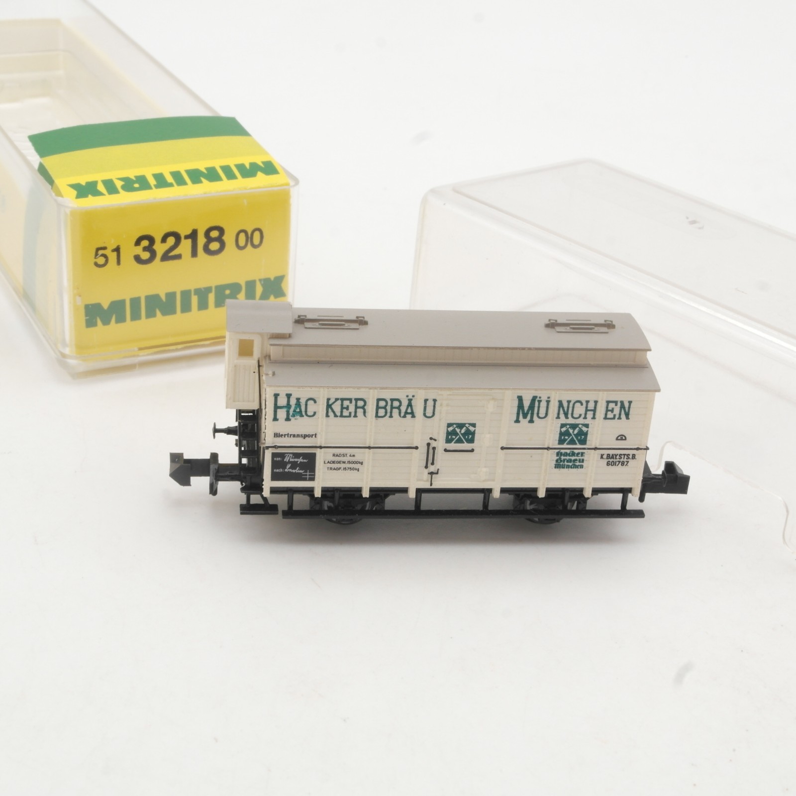 Minitrix N 51 3218 00 Kühlwagen Hacker Bräu der K.Bay.St. in OVP RR5343