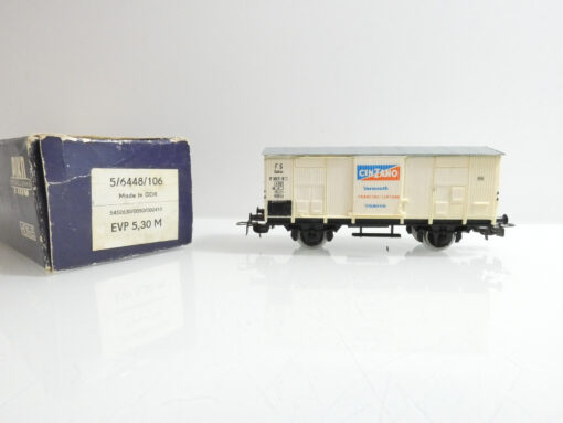 Piko H0 5/6448/106 gedeckter Güterwagen Cinzano der FS in OVP AR3233