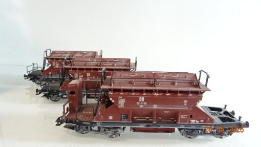 Piko H0 58093 Sattelbodenselbstentladewagen Set 3 tlg. der DR in OVP PR8041 – Bild 3