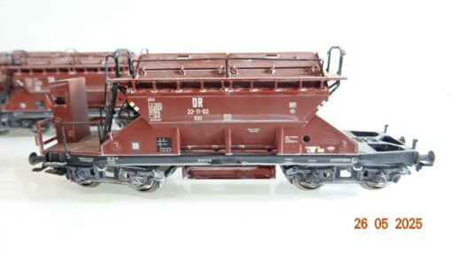 Piko H0 58093 Sattelbodenselbstentladewagen Set 3 tlg. der DR in OVP PR8041 – Bild 4