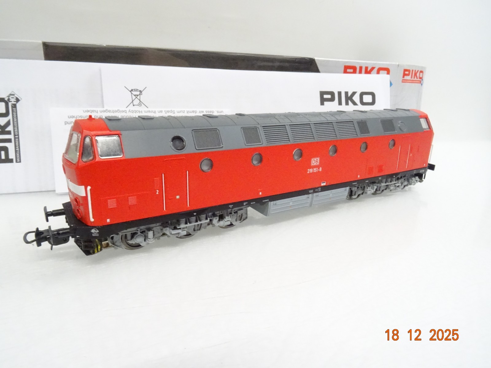 Piko H0 59833 Expert AC Diesellok BR 219 151-8 der DB AG Digital in OVP JL5211