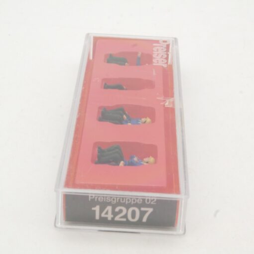 Preiser H0 14207 sitzende Feuerwehrmänner 6 Figuren in OVP QR9844 – Bild 4