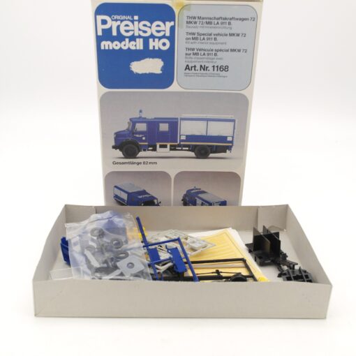 Preiser H0 Bausatz 1192 MB LA 1113 B. Gerätewagen 72 GKW THW in OVP RR1598 – Bild 3