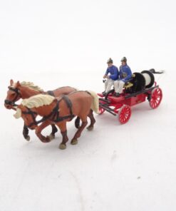 Preiser H0 Gespann mit Figuren Feuerwehr RR1937 o.