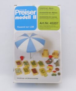 Preiser Modell II Spur G 45207 Zubehörset Markt in OVP EX7520
