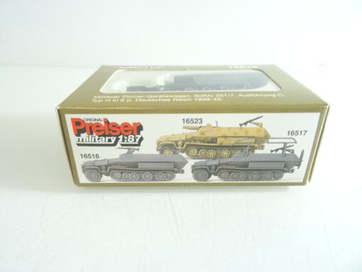 Preiser military H0 16518 mittlerer Gerätewagen SdKfz 251/7 Ausf.C in OVP RR1447 – Bild 3