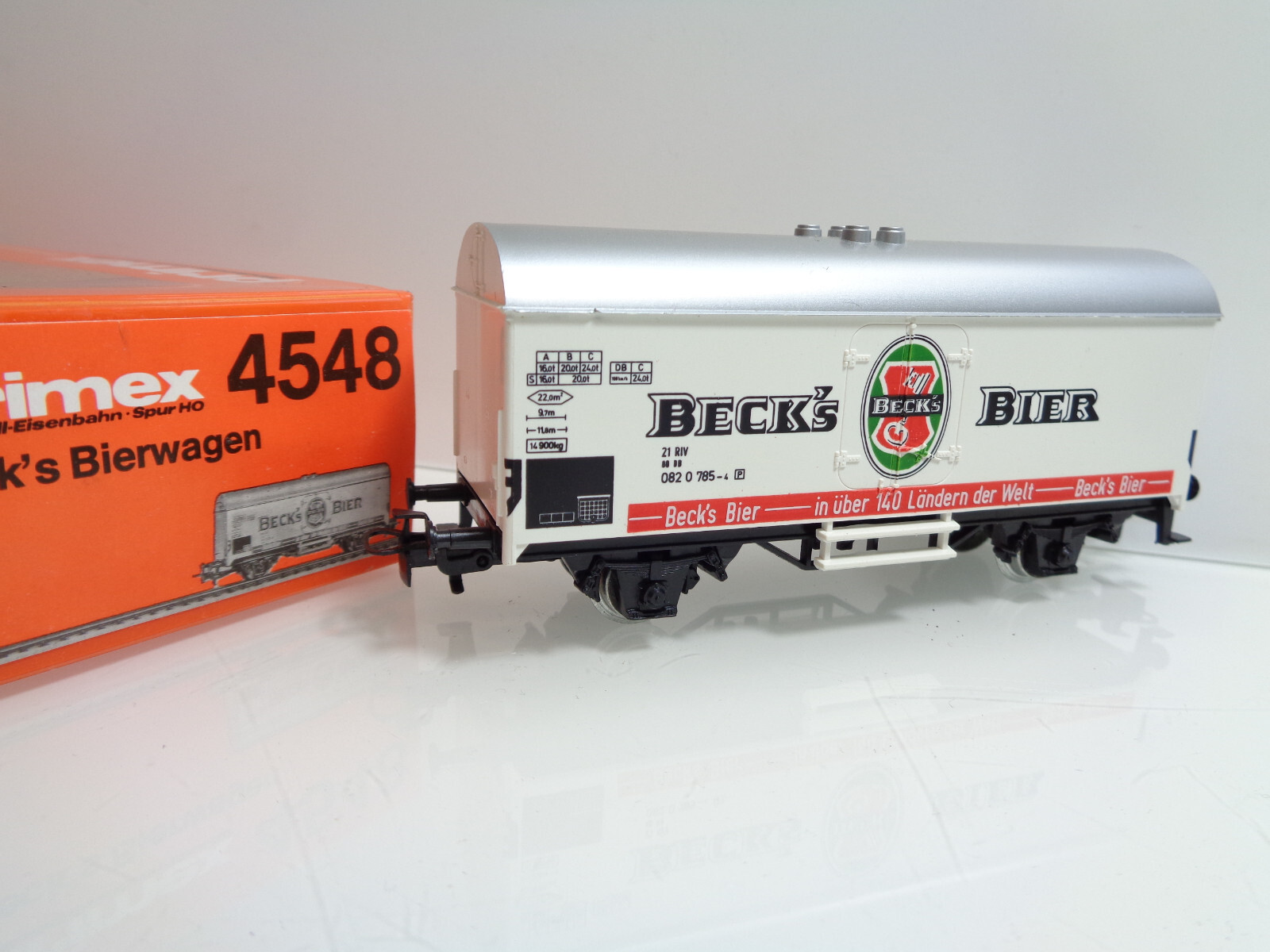 Primex H0 4548 Kühlwagen Beck's Bier der DB in OVP JD2483