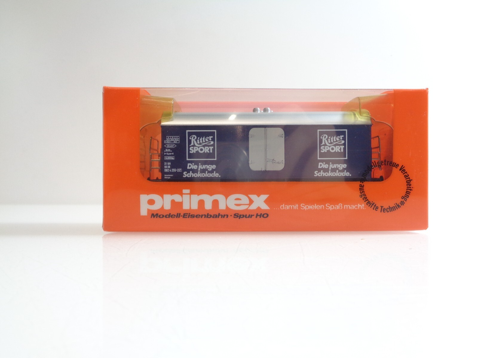 Primex H0 4592 AC Kühlwagen Ritter Sport Die junge Schokolade der DB in OVP F692