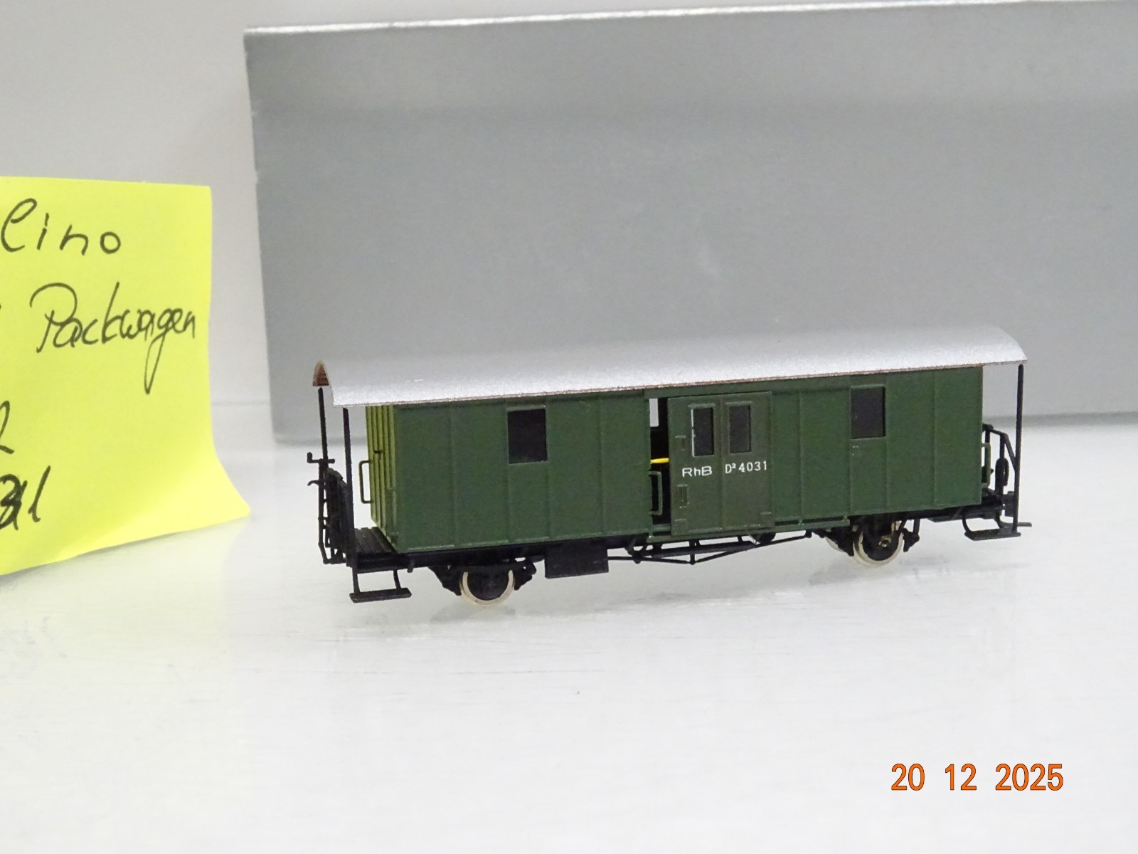 Railino Nm 7212 Rarität Schweiz Schmalspur Packwagen D2 der RhB in EVP JL5323