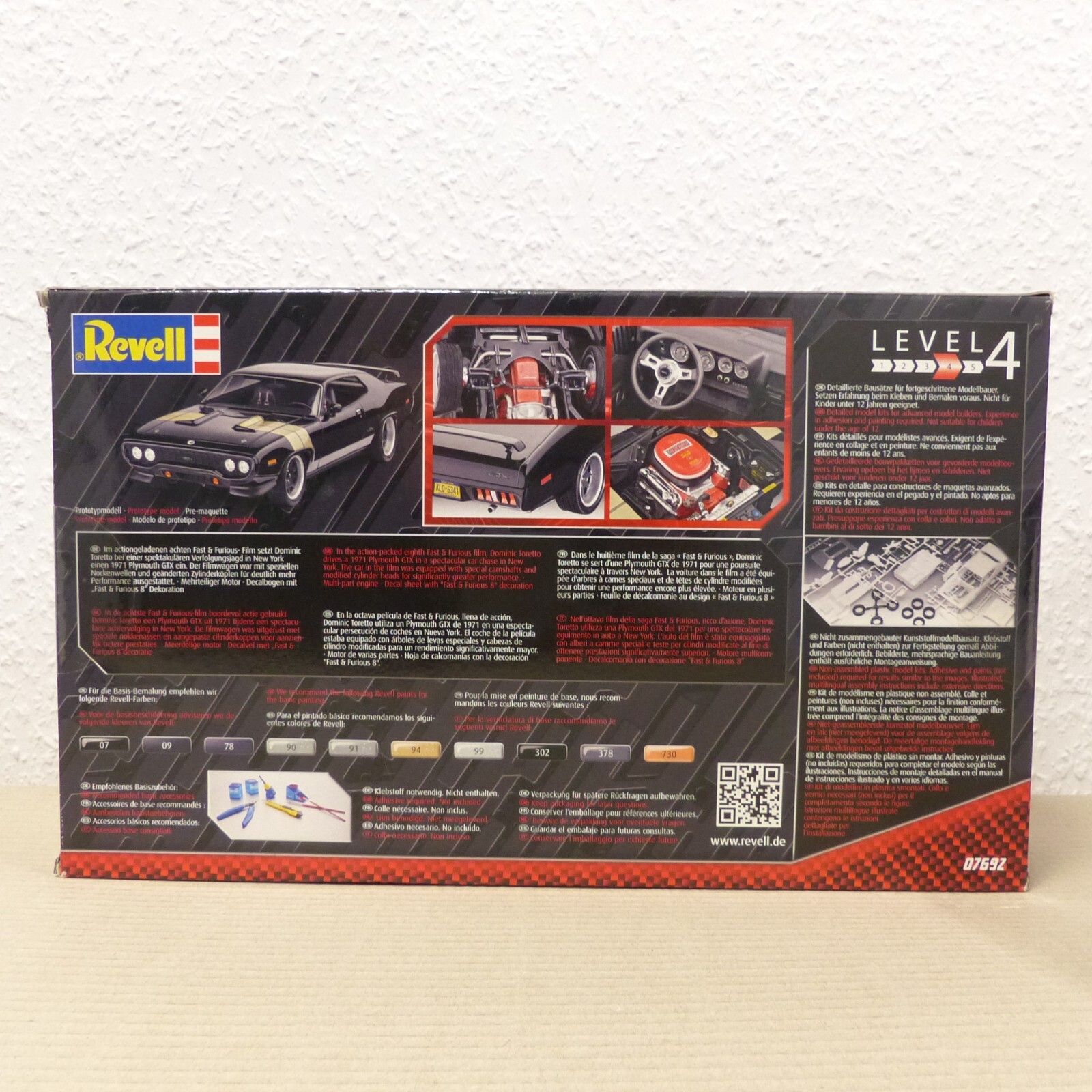 Revell 1:24 Bausatz-Nr.: 07692 Dominic´s ´71 Plymouth GTX, in OVP EX2714 – Bild 3