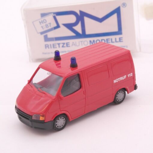 Rietze 1:87 Ford Transit Kastenwagen Feuerwehr in OVP EA318