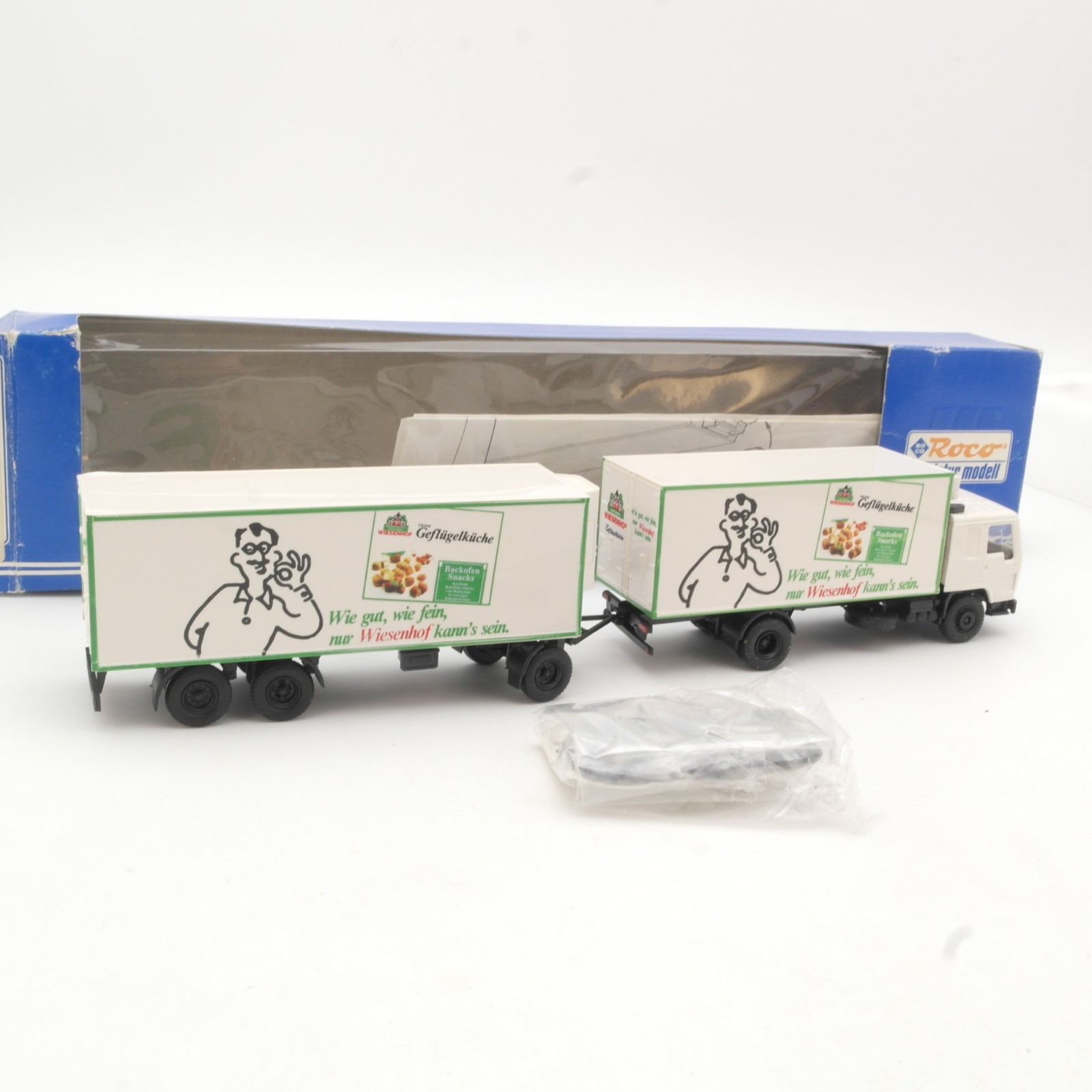 Roco 1:87 1581 Volvo F110 Kühlwagen Hängerzug Wiesenhof in OVP RR5407 – Bild 3