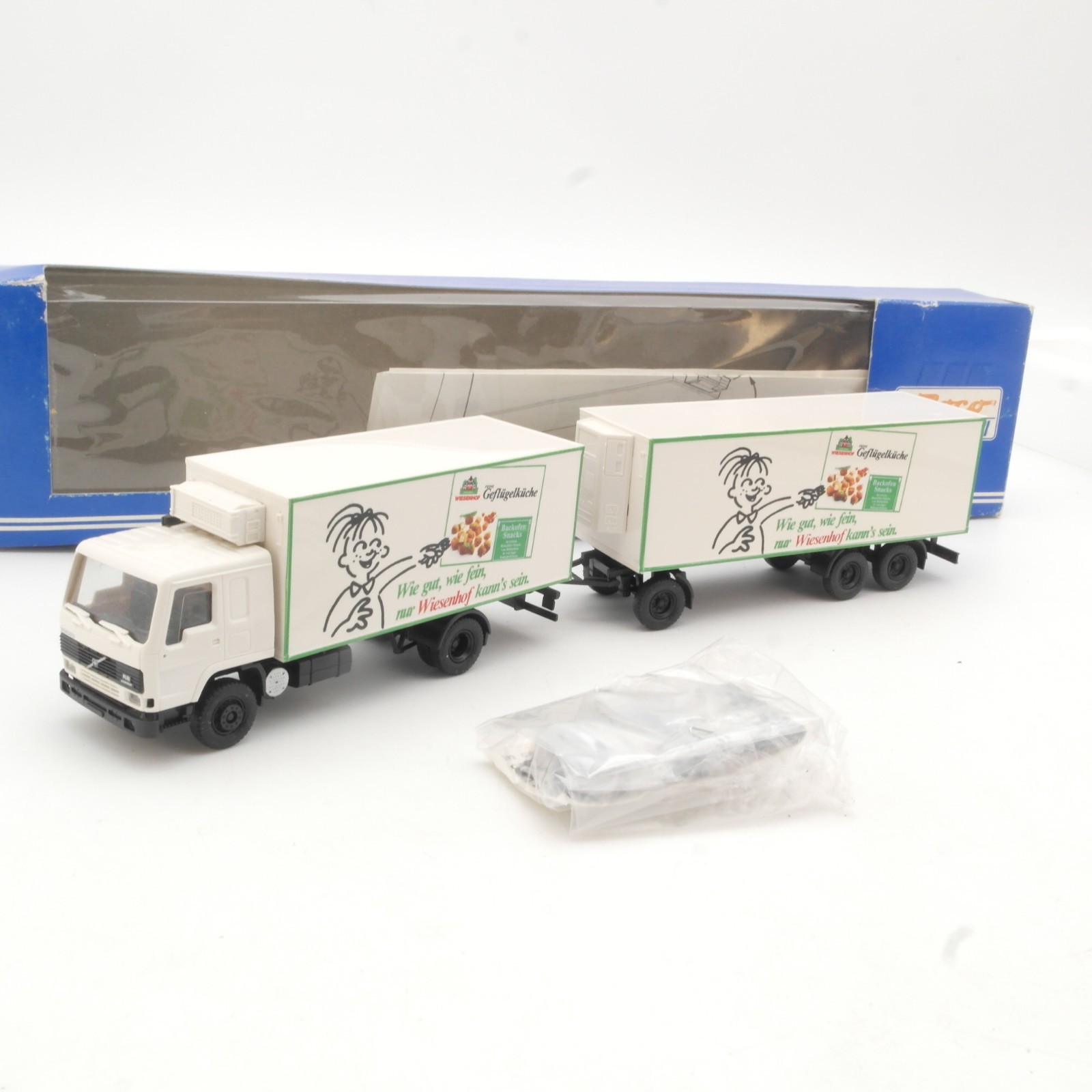 Roco 1:87 1581 Volvo F110 Kühlwagen Hängerzug Wiesenhof in OVP RR5407