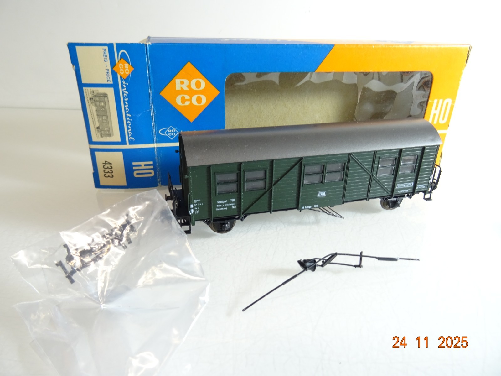 Roco H0 4333A Bauzugwagen Wohn-Schlafwagen der DB in OVP RR4803