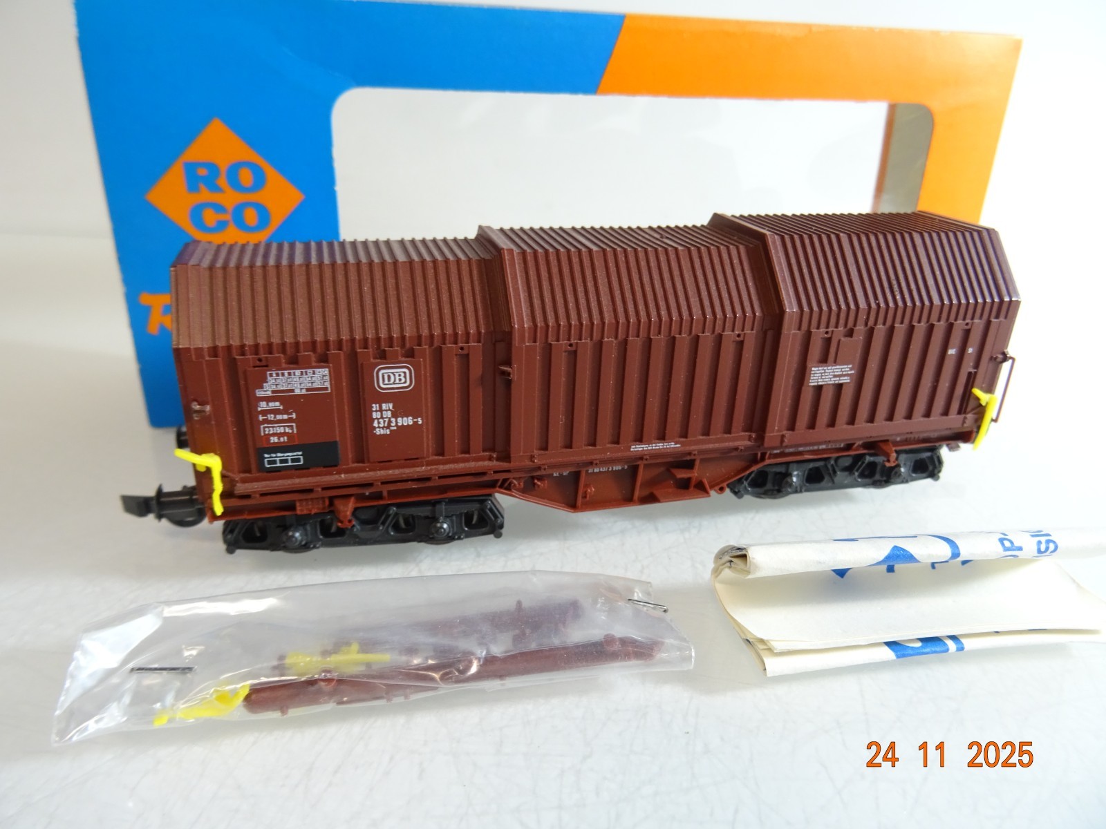 Roco H0 4393A Teleskophaubenwagen der DB in OVP RR4794 – Bild 3