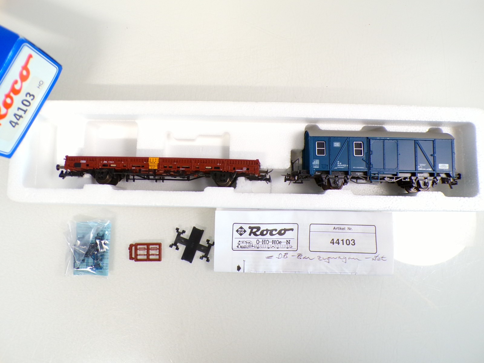 Roco H0 44103 Bauzug Set 2 tlg. der DB in OVP BH1312