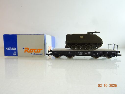 Roco H0 46380 Schwerlastwagen mit Panzer der DB in OVP BH351