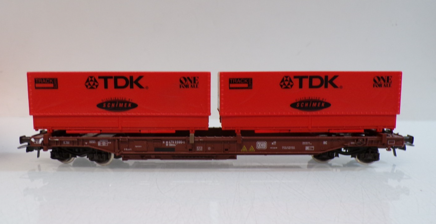 Roco H0 47022 AC Taschenwagen 2 Wechselbrücken der DB in OVP für Märklin BH1809 – Bild 4