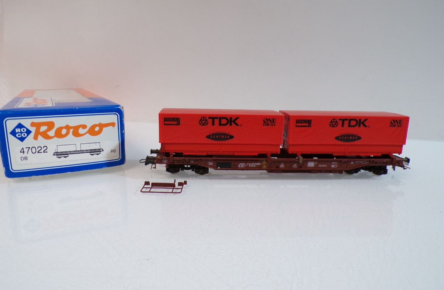 Roco H0 47022 AC Taschenwagen 2 Wechselbrücken der DB in OVP für Märklin BH1809