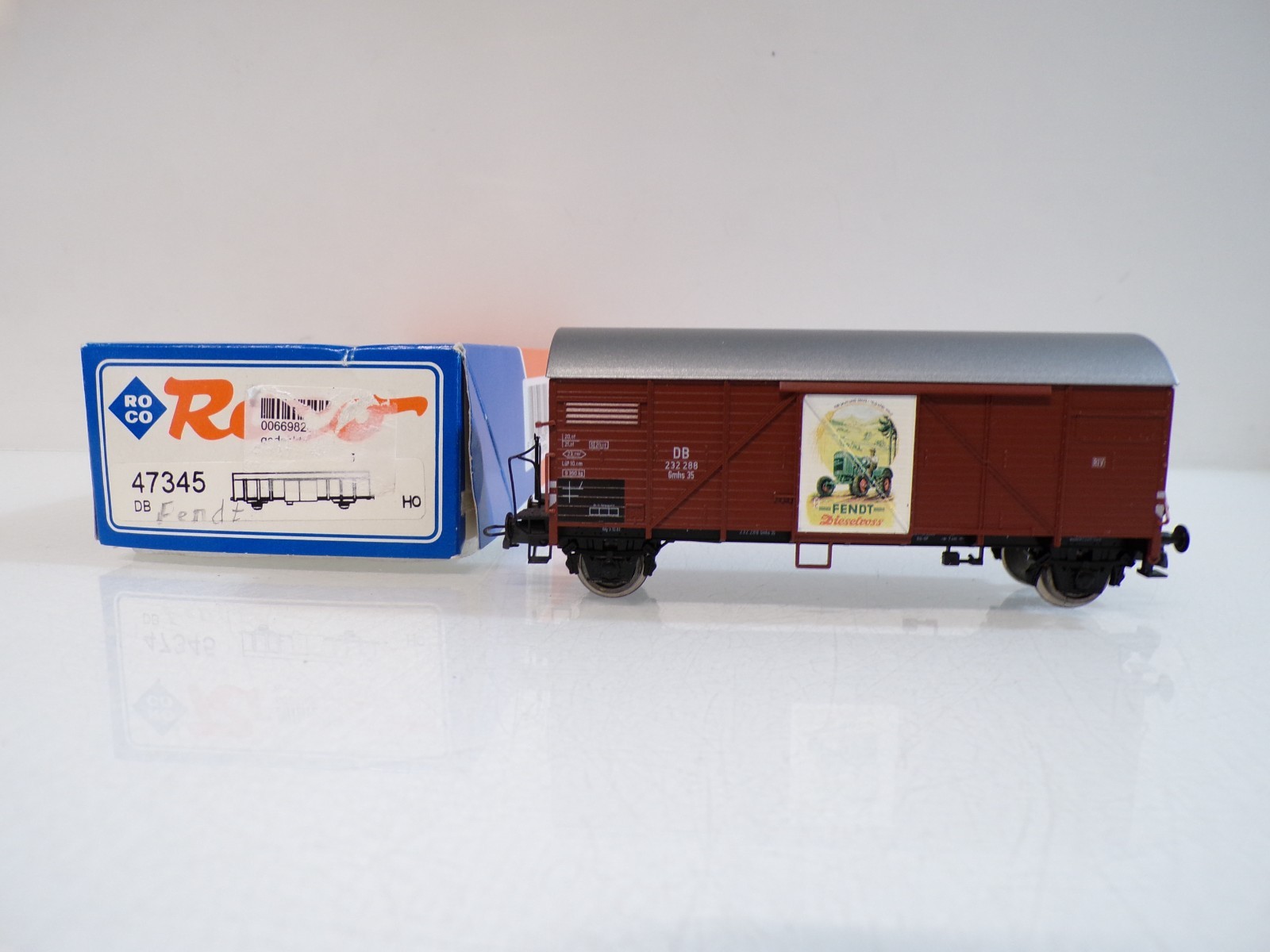 Roco H0 47345 AC gedeckter Güterwagen Fendt der DB in OVP für Märklin BH1894