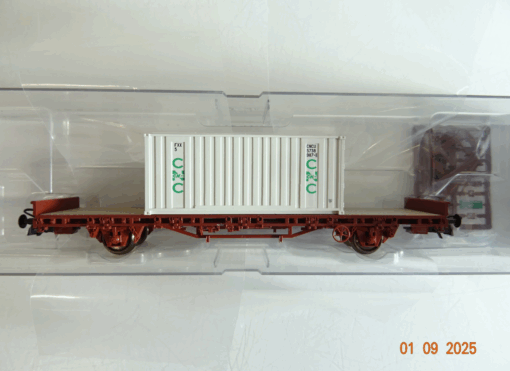 Roco H0 67575 Flachwagen mit Container CNC der SNCF in OVP BH72 – Bild 3