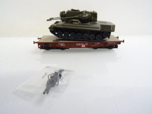 Roco H0 67763 DB AG Schwerlastwagen Rlmmp mit FlkPz Gepard in OVP C2118 – Bild 3