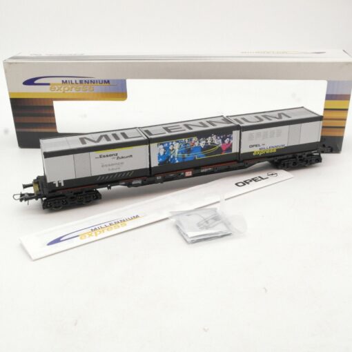 Roco H0 Containerwagen mit Opel Millenium Express der DB  in OVP RA4994